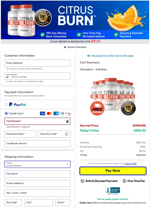 secure checkout page